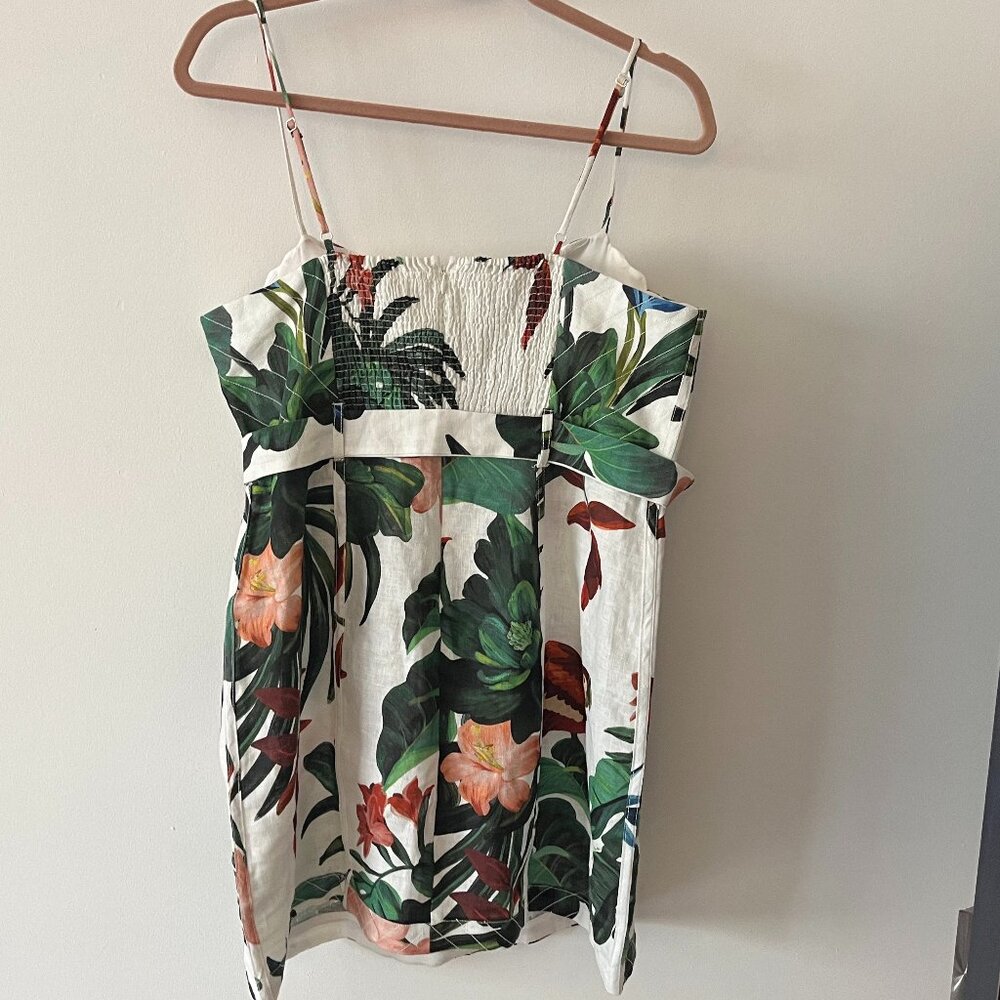 NWT Farm Rio Linen Blend Mini Dress Sz XL - Picture 8 of 9